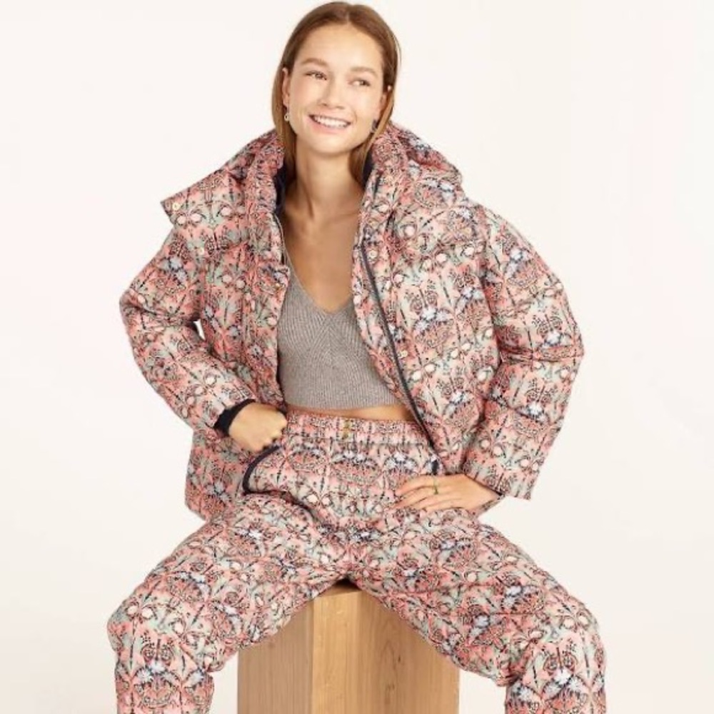 J.crew Women's XS Liberty Puffer Jacket Primaloft May Nouveau
